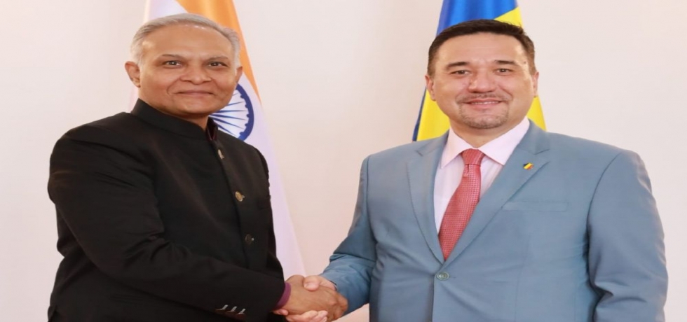 India-Romania Foreign Office Consultations held on 12th June, 2023 in Bucharest, co-chaired by H.E Mr. Sanjay Verma, Secretary(West), Ministry of External Affairs of India and H.E Mr. Traian Laurentiu Hristea, Secretary of State for Global Affairs & Diplomatic Strategies, Romania